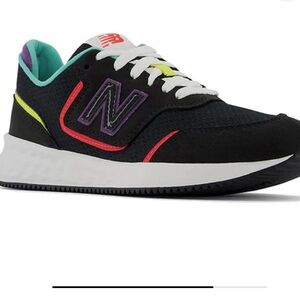 New Balance x-70, women's 9, black with vivid coral
